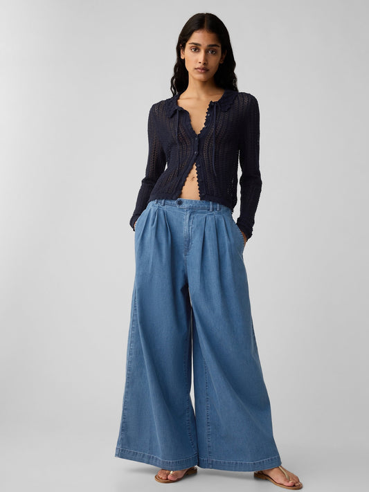 Mavi Gap × Dôen High Rise Wide Leg Jean Pantolon