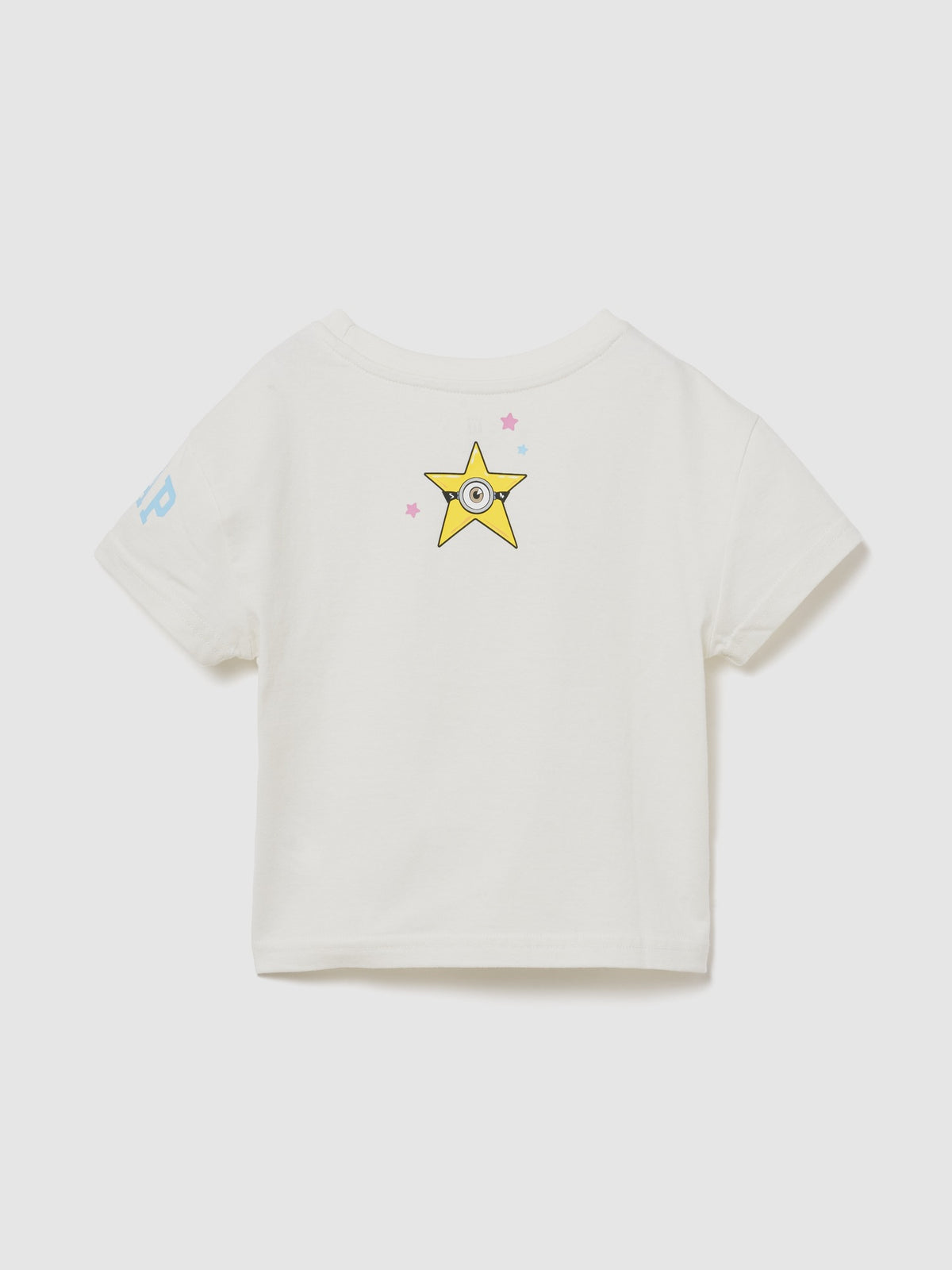 Beyaz Minions Grafik Baskılı T-shirt