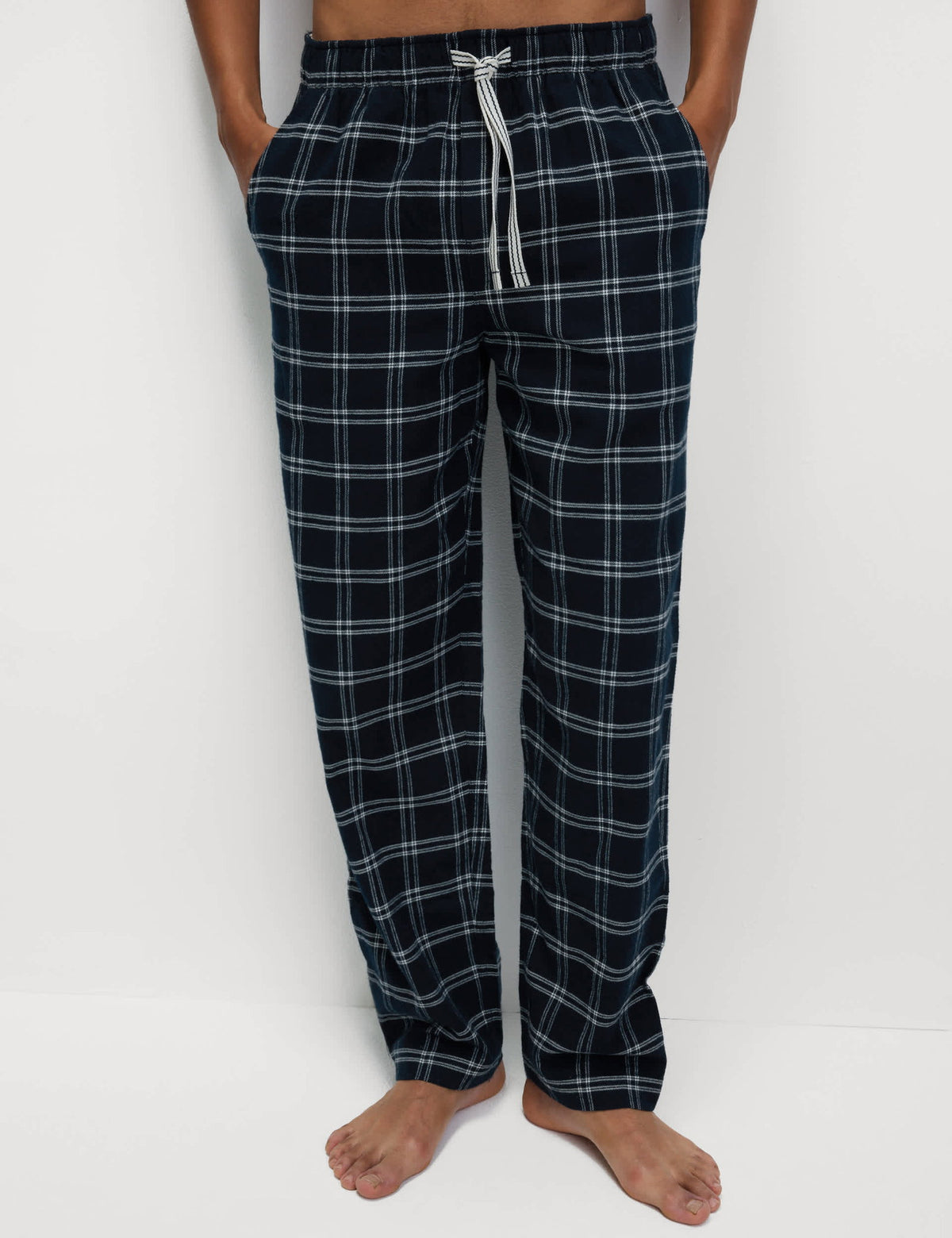 Çizgili %100 Pamuk Pijama Altı