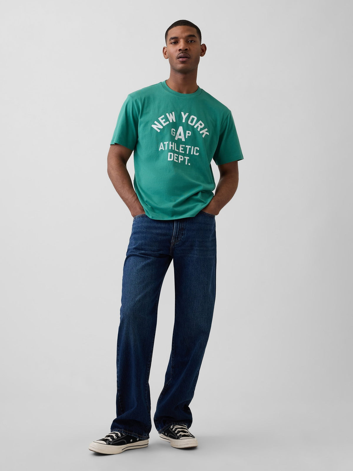 Yeşil Everyday Soft Relaxed Grafik Baskılı T-shirt