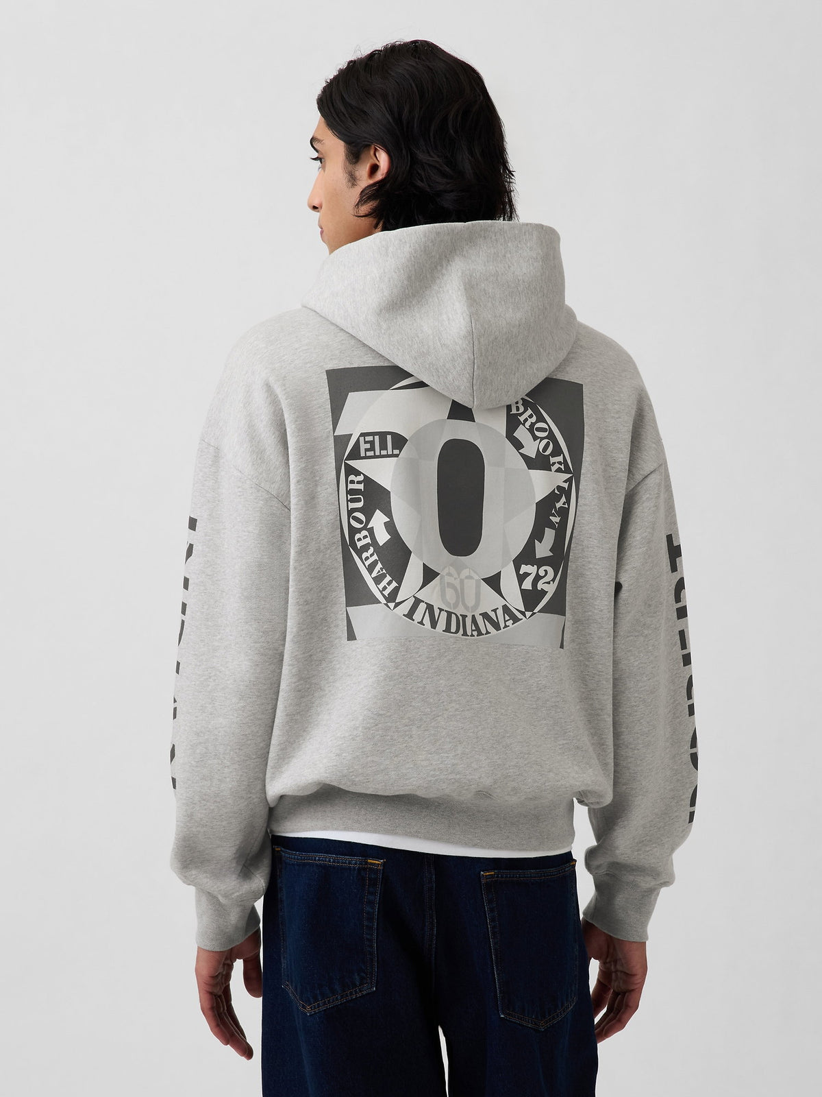 Gri Robert Indiana Vintagesoft Grafik Sweatshirt
