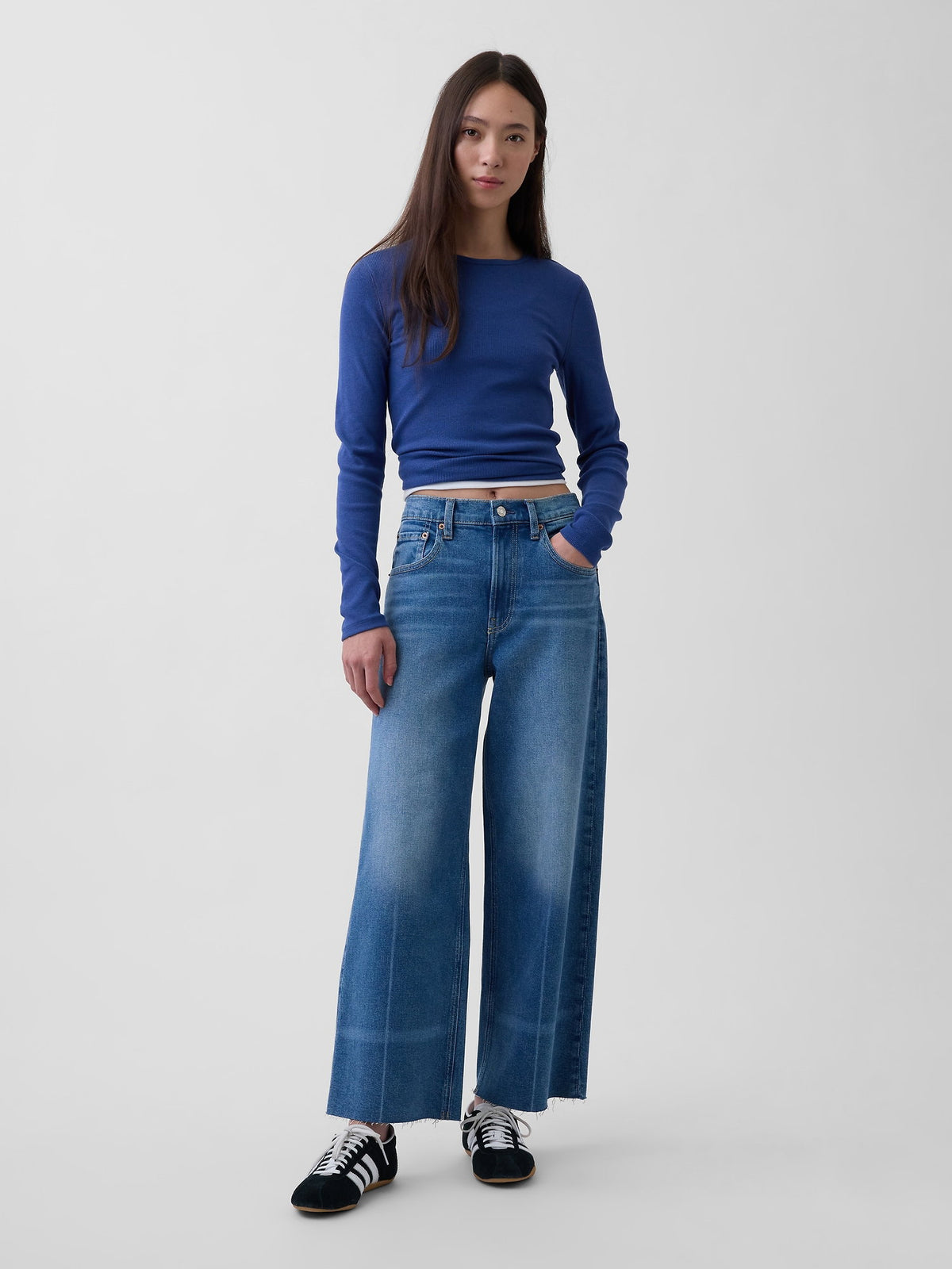 Mavi High Rise Stride Wide-leg Ankle Jean Pantolon