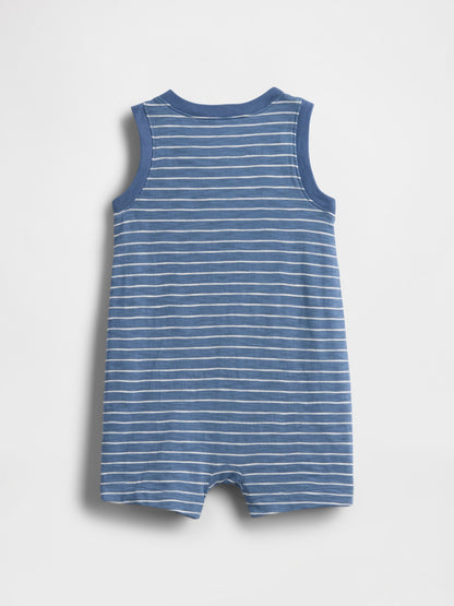 Mavi Organik Pamuk Henley Shorty Tulum