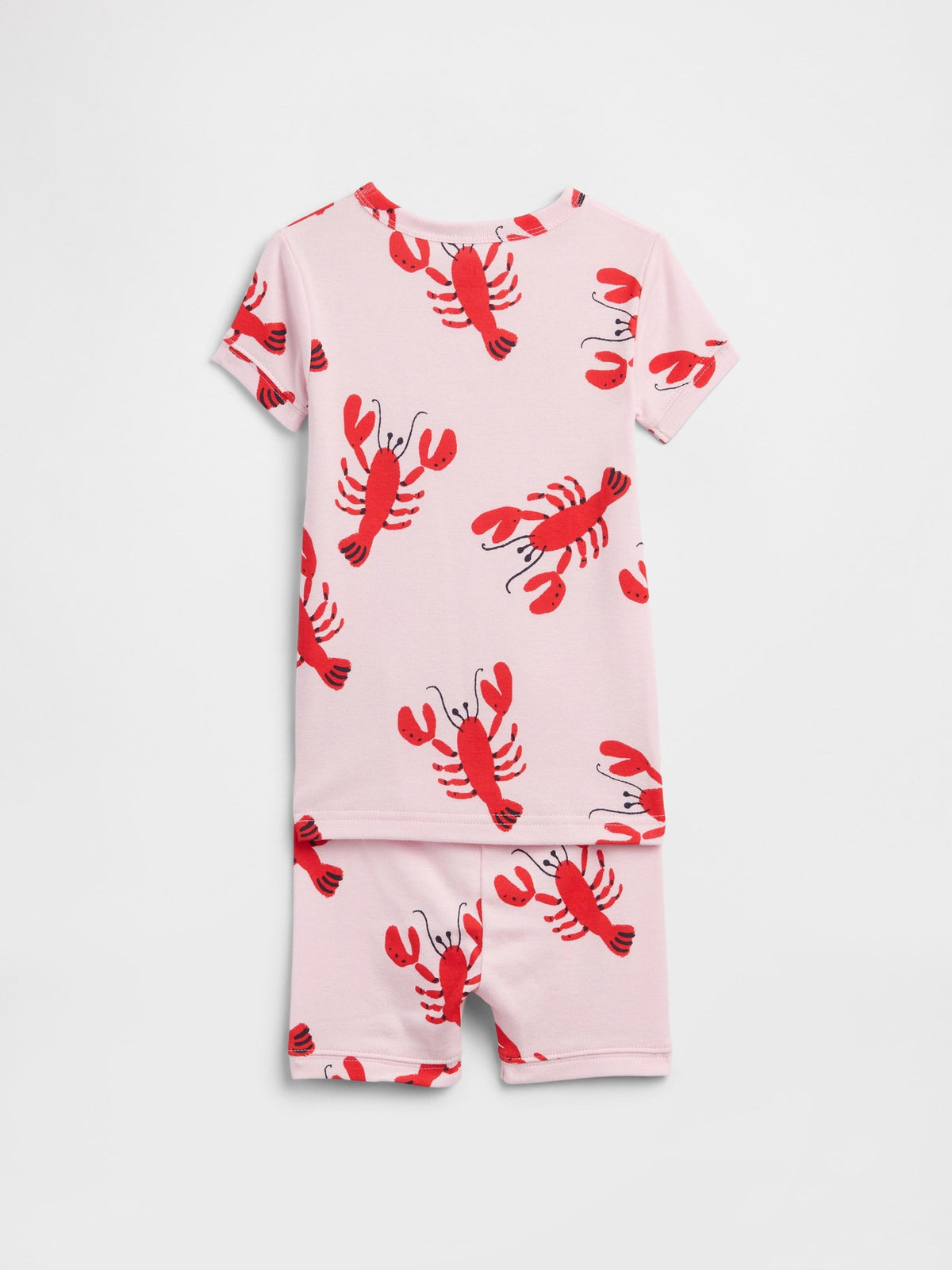 Pembe %100 Organik Pamuk Istakoz Baskılı Pijama Takımı