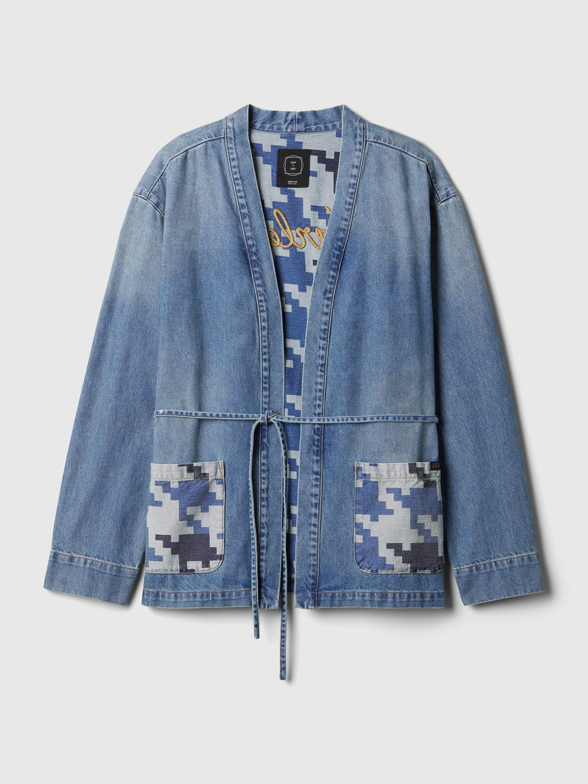 Açık Mavi Dap × Gap Organik Denim Wrap Ceket