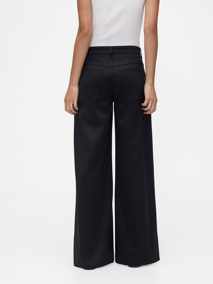 Siyah Gapstudio Low Rise Saten Baggy Pantolon