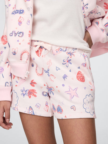 Pembe Gap Logo Fransız Havlu Kumaş Pull-on Şort