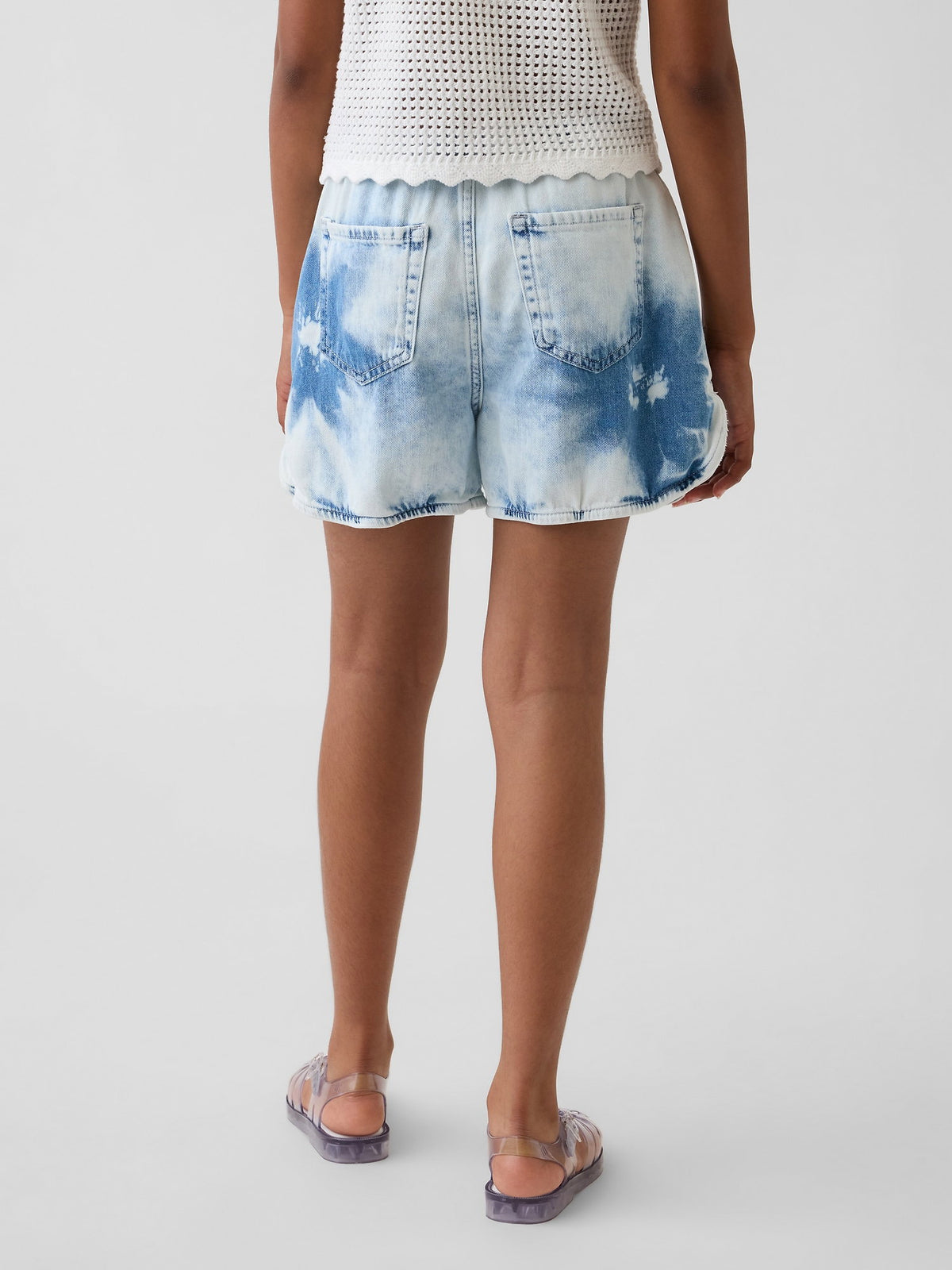 Mavi High Rise Tie-dye Denim Easy Şort