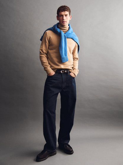 Koyu Mavi Baggy Jean Pantolon