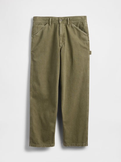 Yeşil Ultrasoft Baggy Carpenter Jean Pantolon