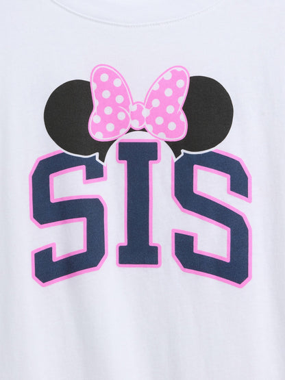 Beyaz Oversized Big Sis Grafik Baskılı T-shirt