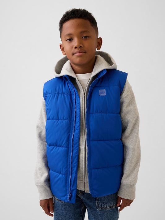 Kobalt Mavisi Relaxed Puffer Şişme Yelek