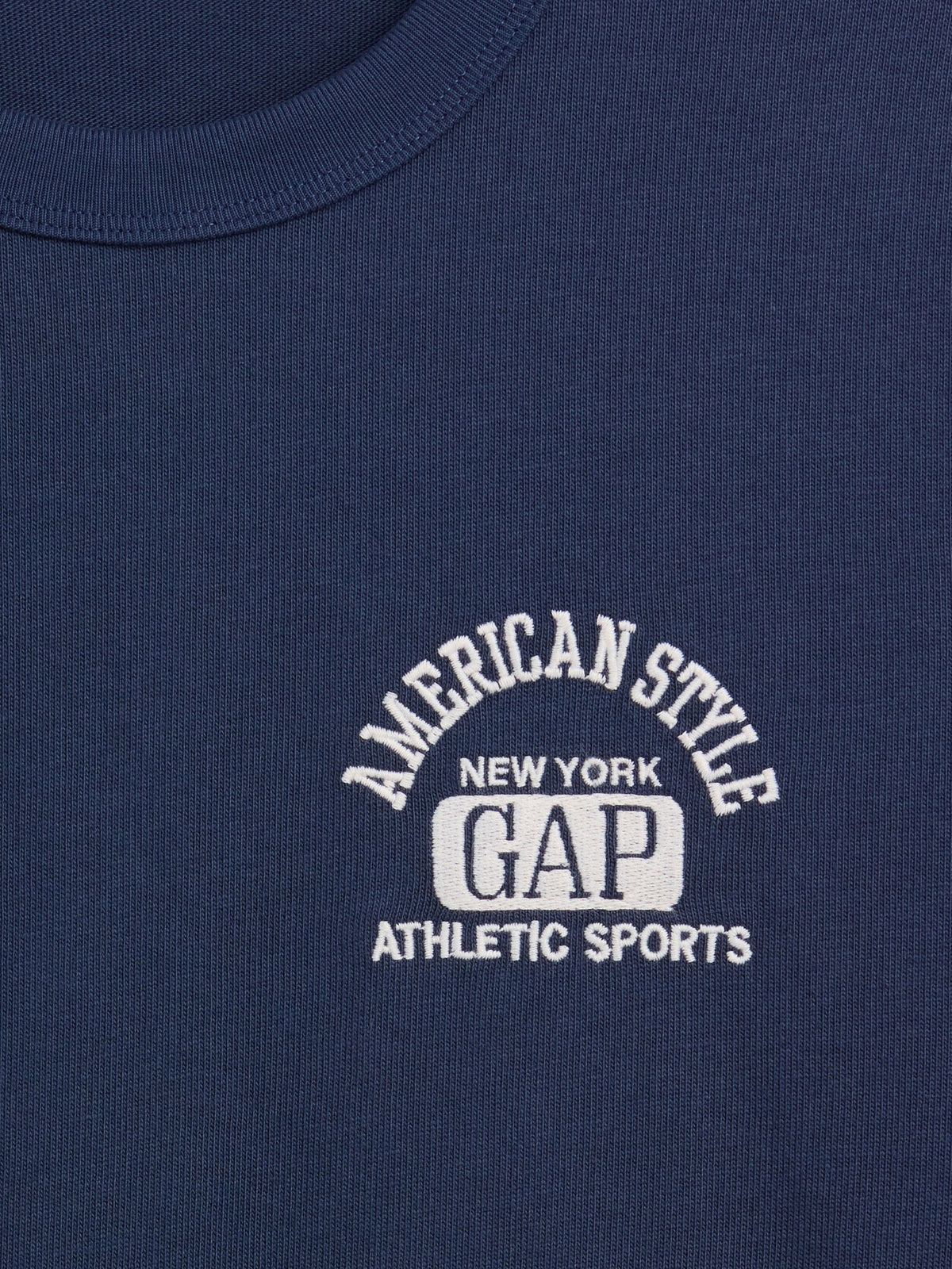 Lacivert Heavyweight Gap Logo Relaxed Crop T-shirt