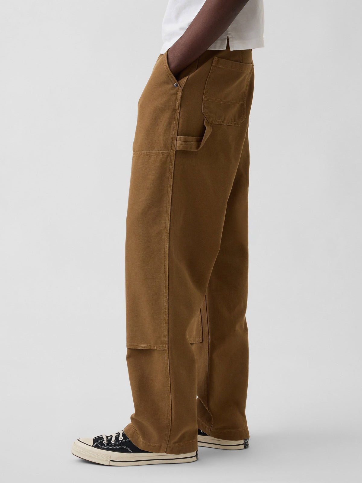 Kobalt Mavisi '90s Loose Kanvas Double-knee Carpenter Pantolon
