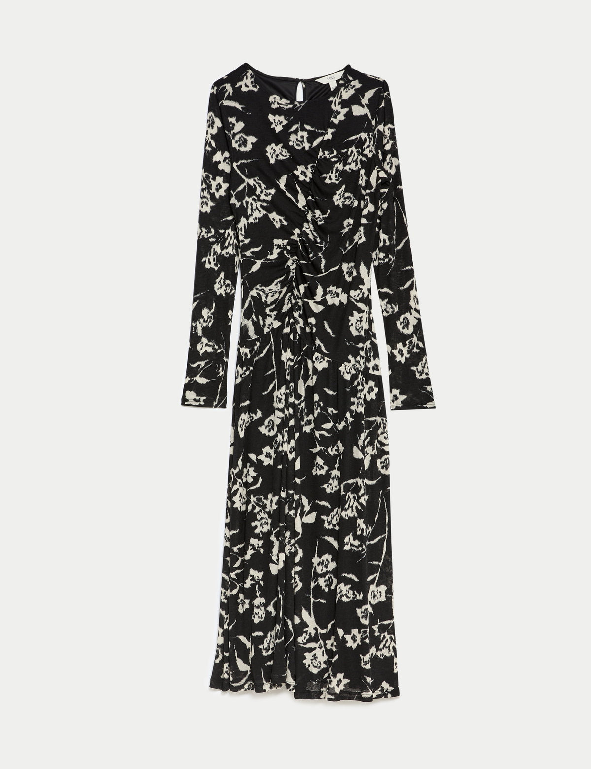 Desenli Jersey Midi Elbise