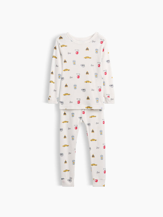 Beyaz Organik Brushed Pamuk Gap Nyc Pijama Takımı