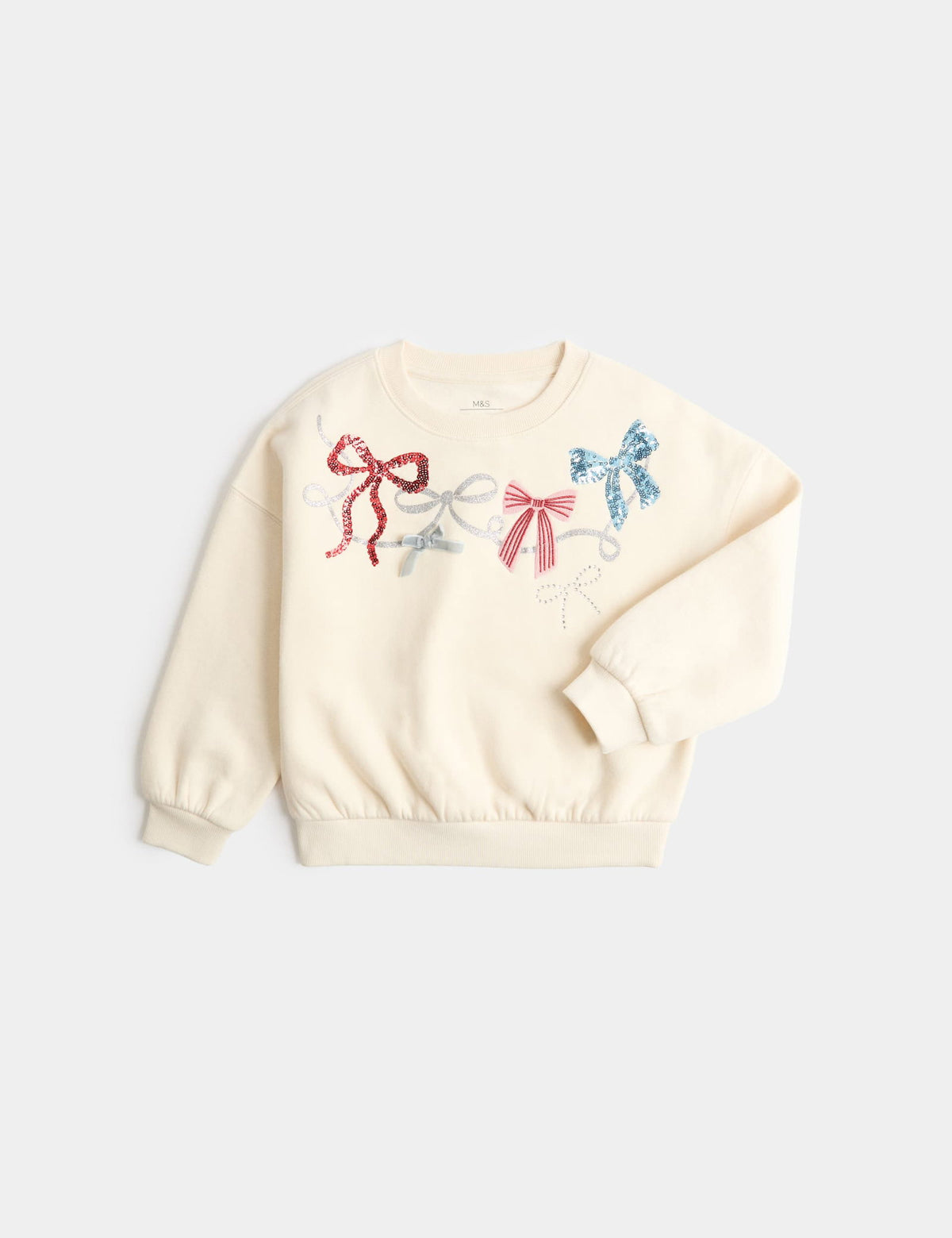 Pamuk Karışımlı Fiyonk Detaylı Sweatshirt