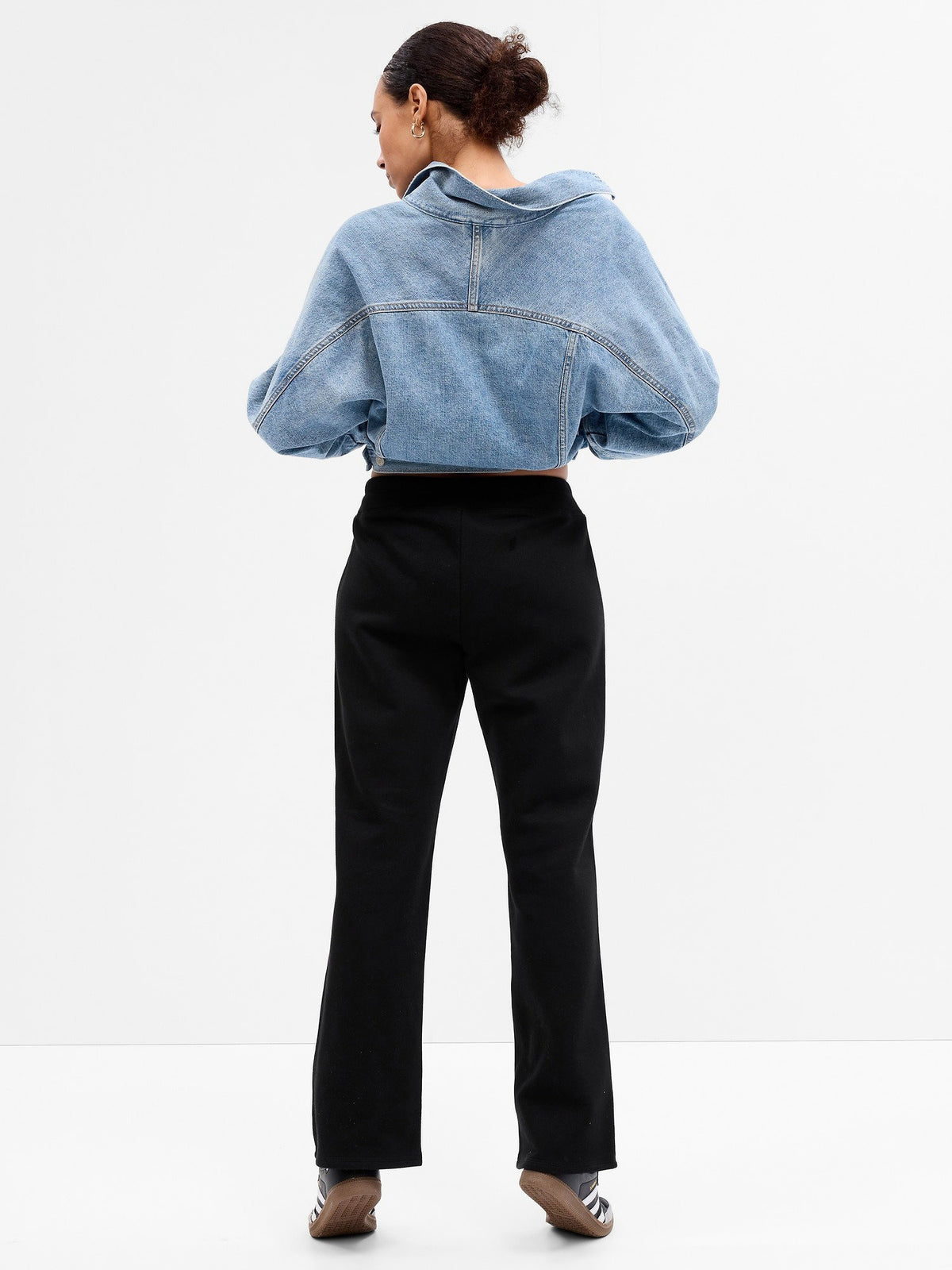 Lacivert Gap Logo Bootcut Fleece Eşofman Altı
