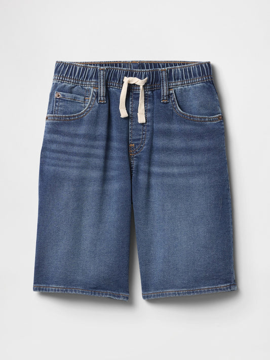Lacivert Pull-on Sweatpant Jean Şort