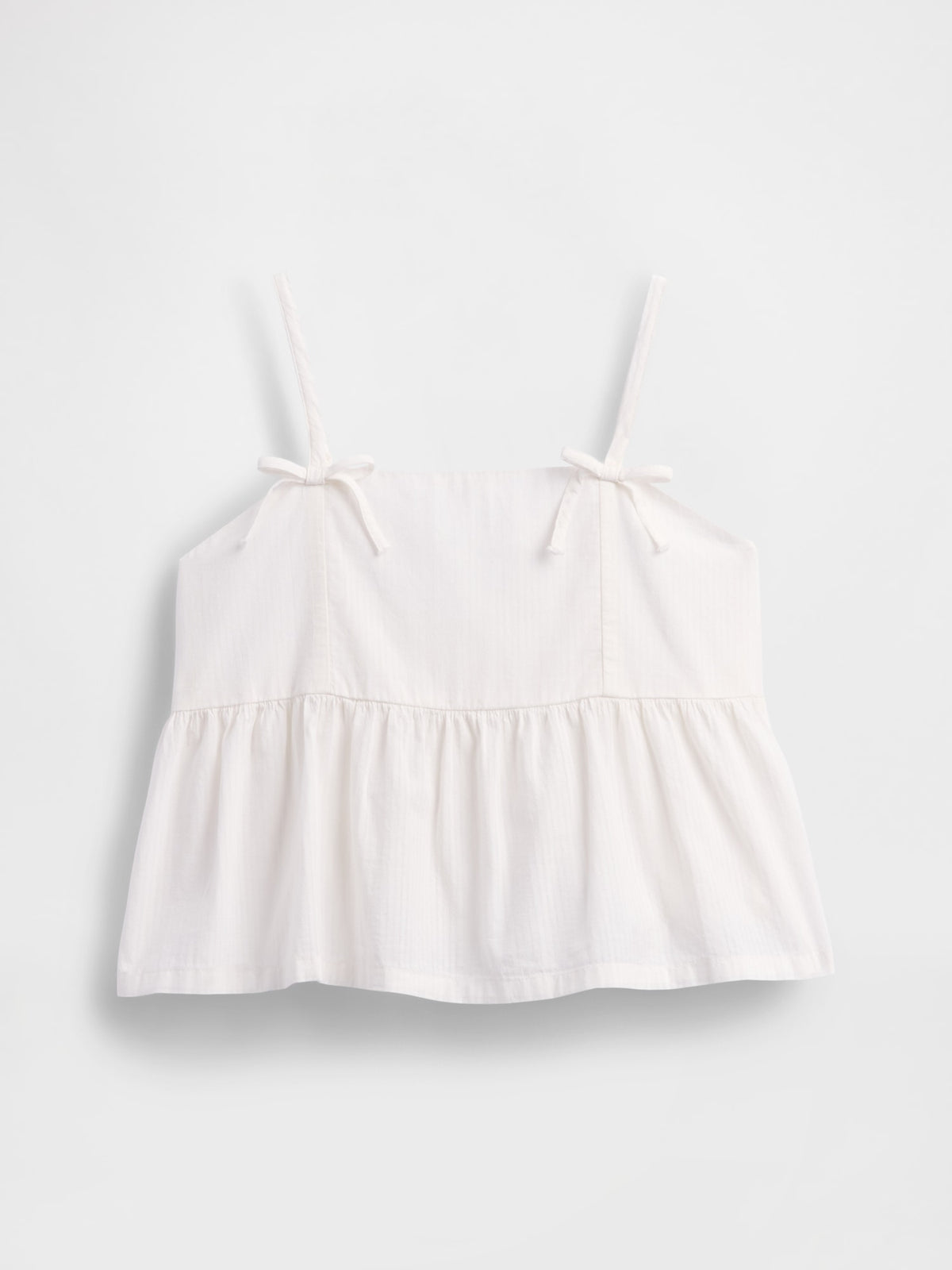 Beyaz Askılı Peplum Bluz