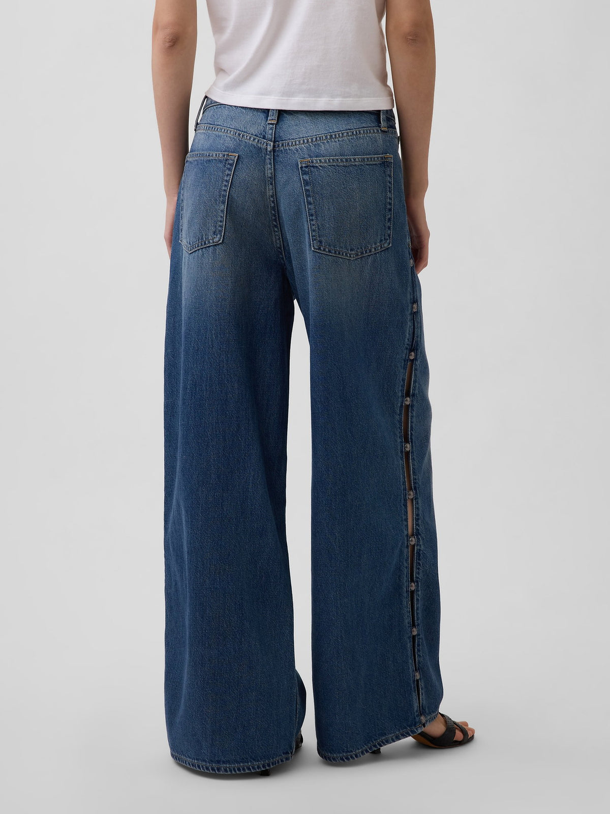 Mavi Mid Rise Ultrasoft Studded Baggy Jean Pantolon