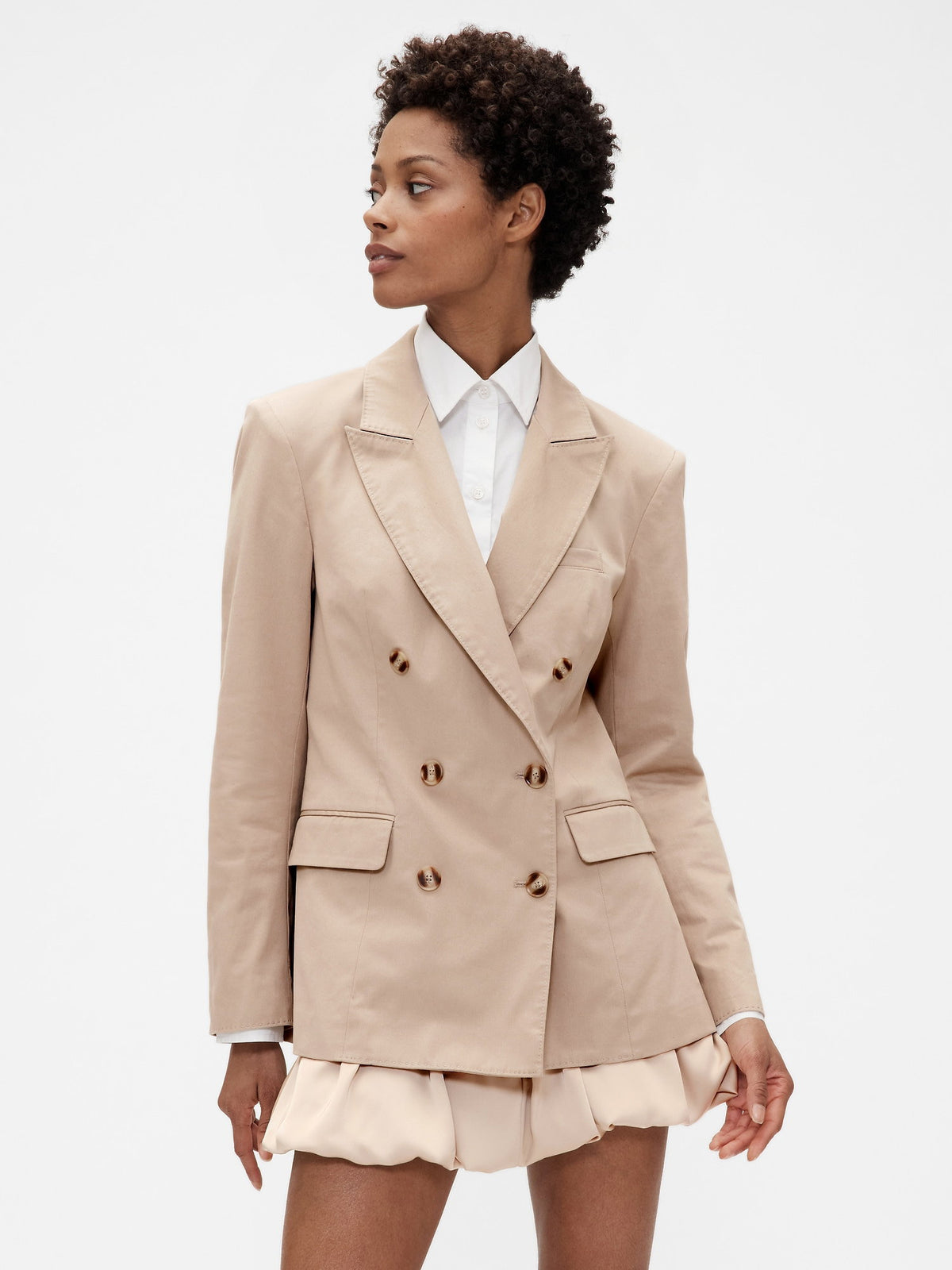 Bej Gapstudio Twill Tailored Blazer Ceket