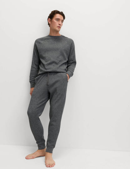 Saf Pamuklu Waffle Pijama Üstü