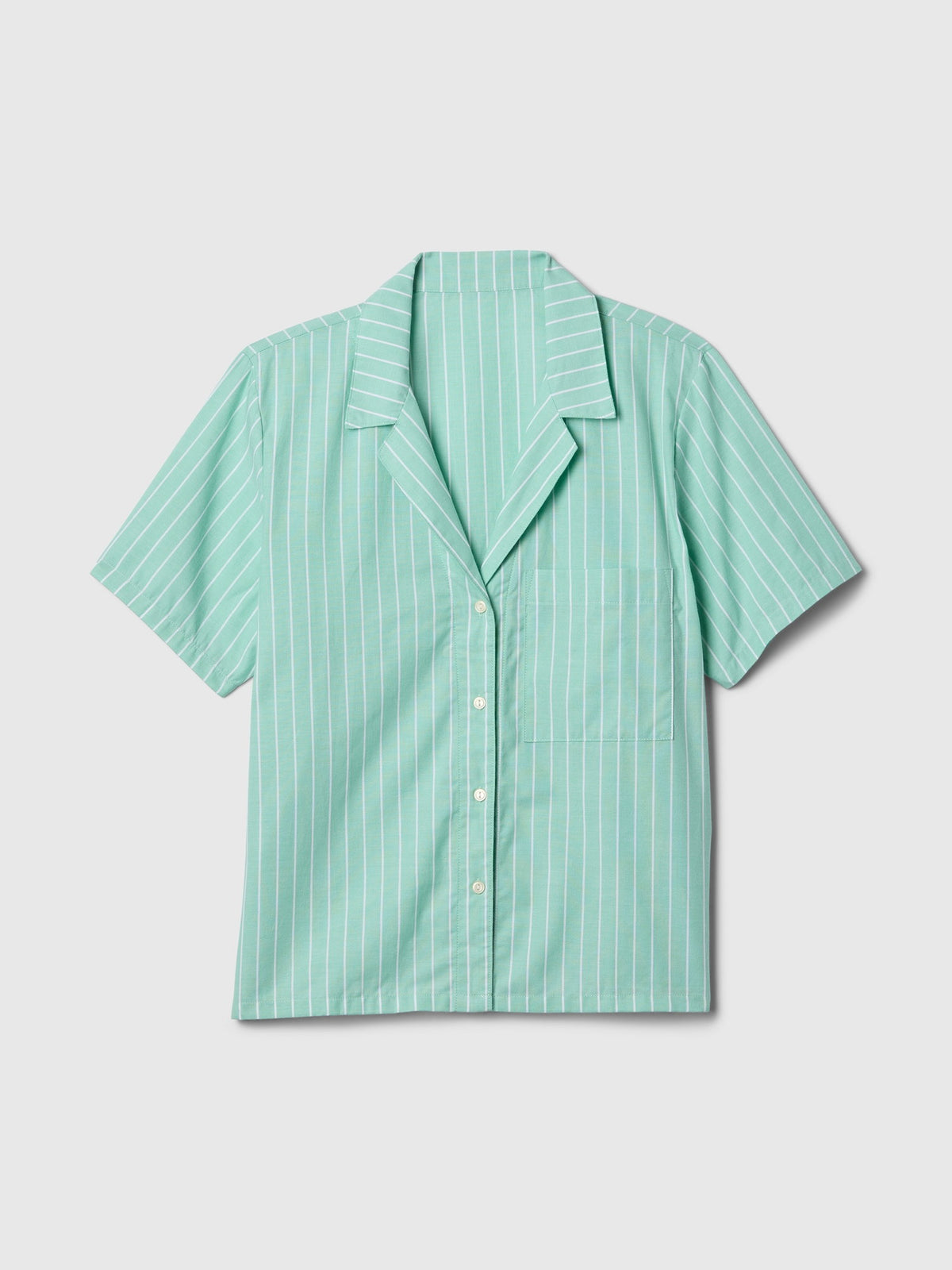 Yeşil Poplin Pijama Üstü