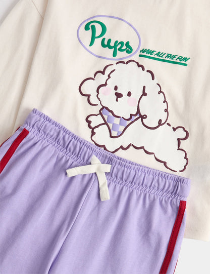 Saf Pamuklu Çocuk Pijama Takımı