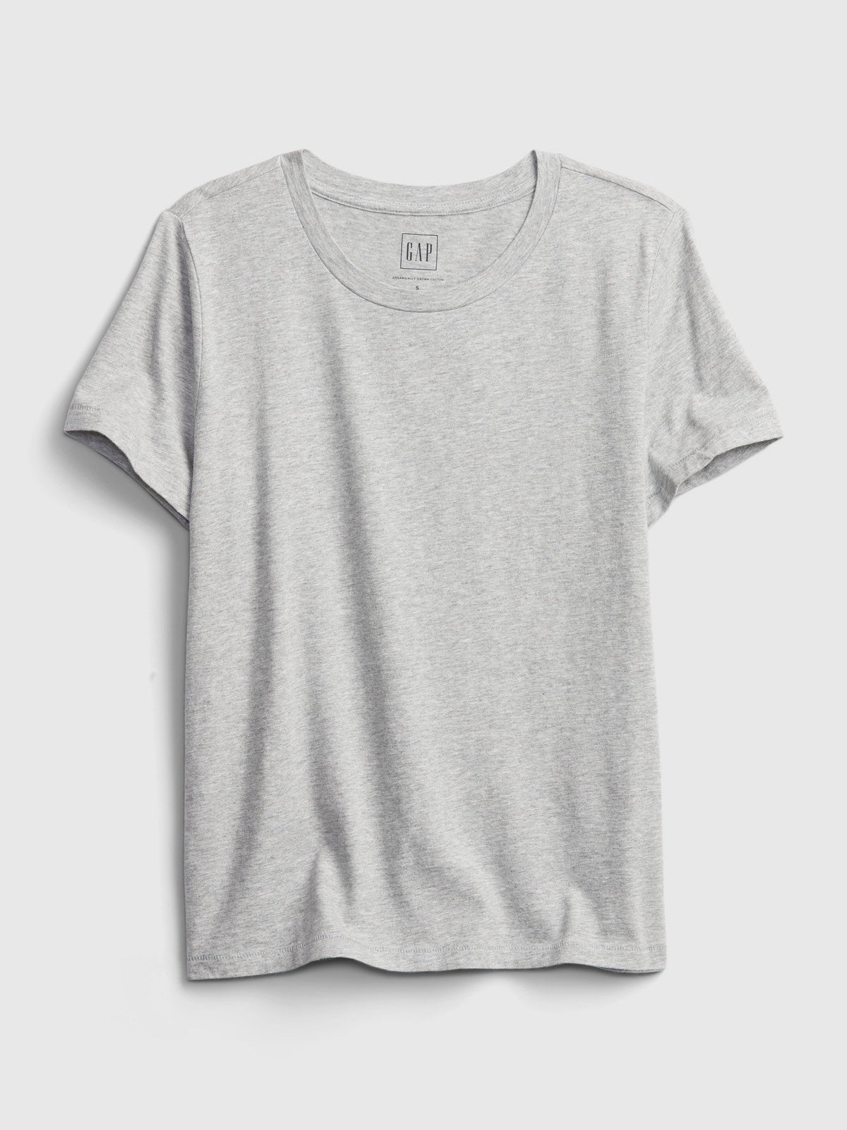 Açık Gri %100 Pamuk Vintagesoft Bisiklet Yaka T-shirt