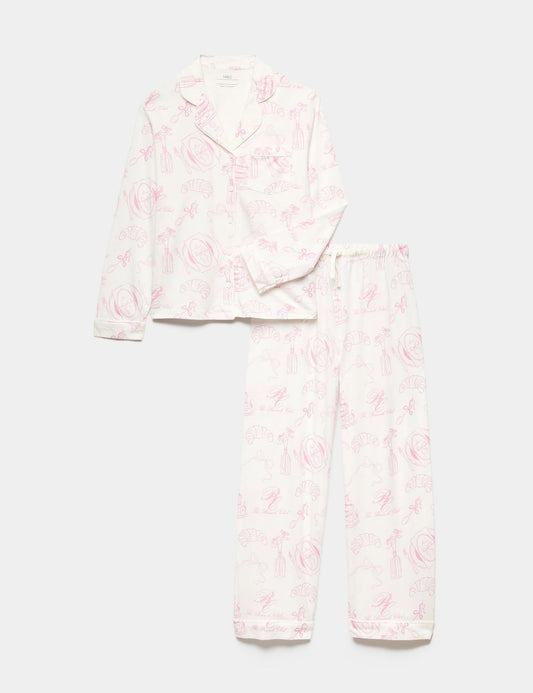 2'li Desenli Pijama Seti