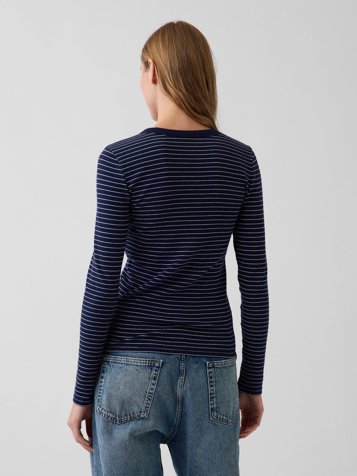 Lacivert Modern Shrunken T-shirt