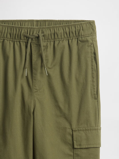 Haki Twill Kargo Jogger Pantolon