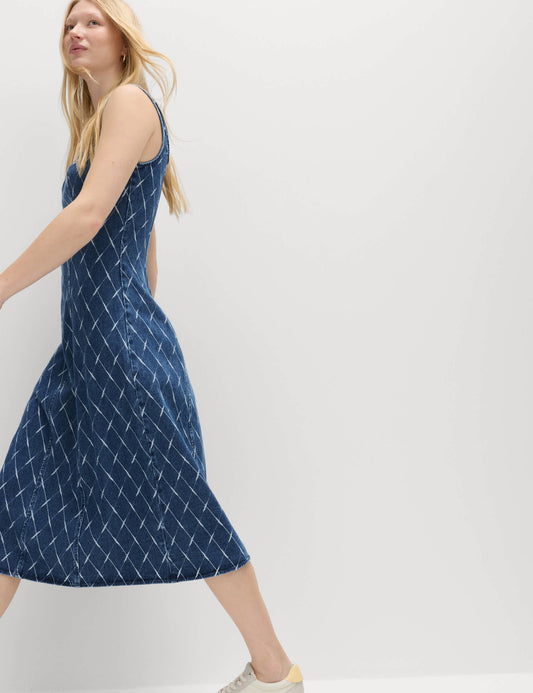 Denim Midi Elbise