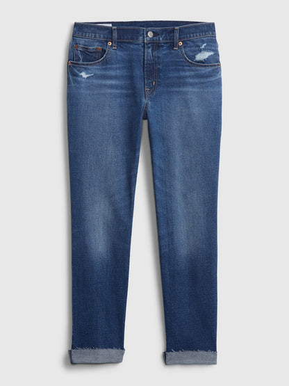 Mavi Mid Rise Washwell Girlfriend Jean Pantolon