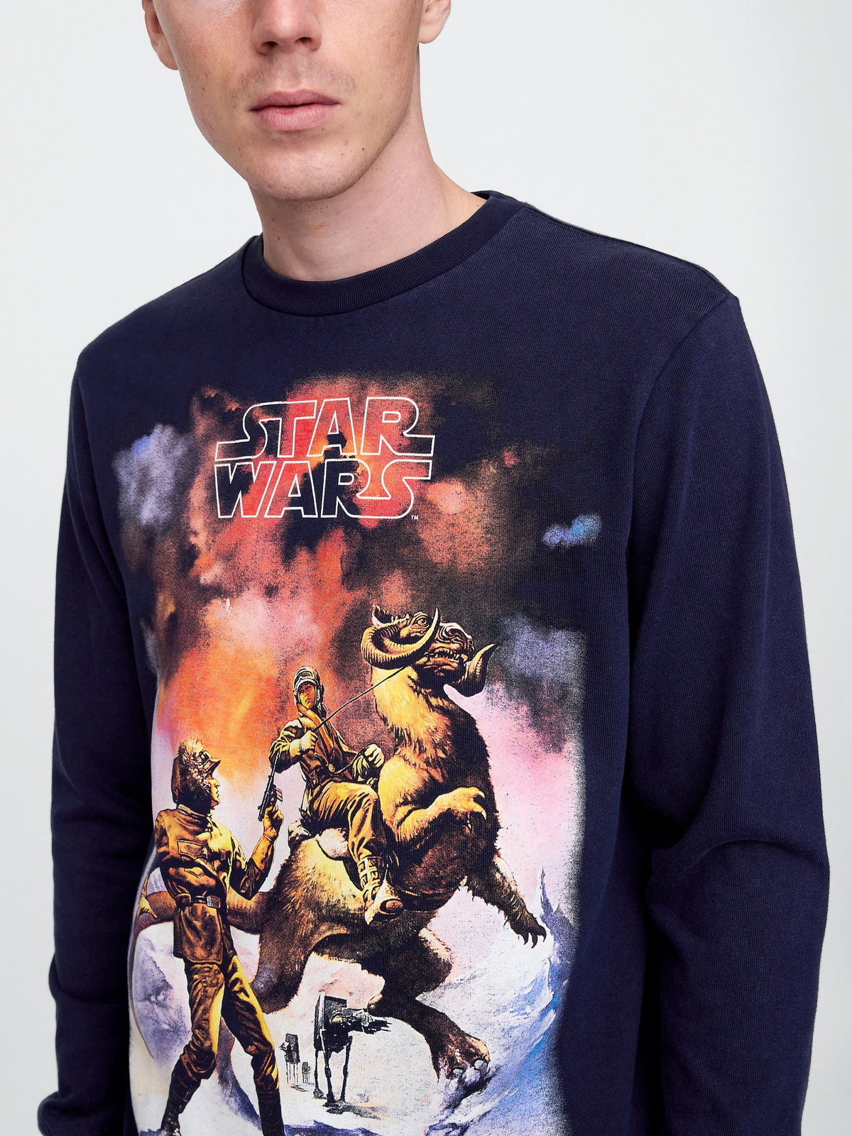 Lacivert Star Wars Grafik T-shirt