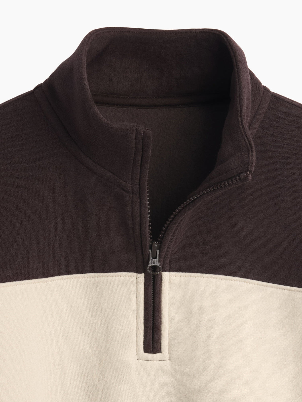 Kahverengi Vintagesoft Yarım Fermuarlı Sweatshirt