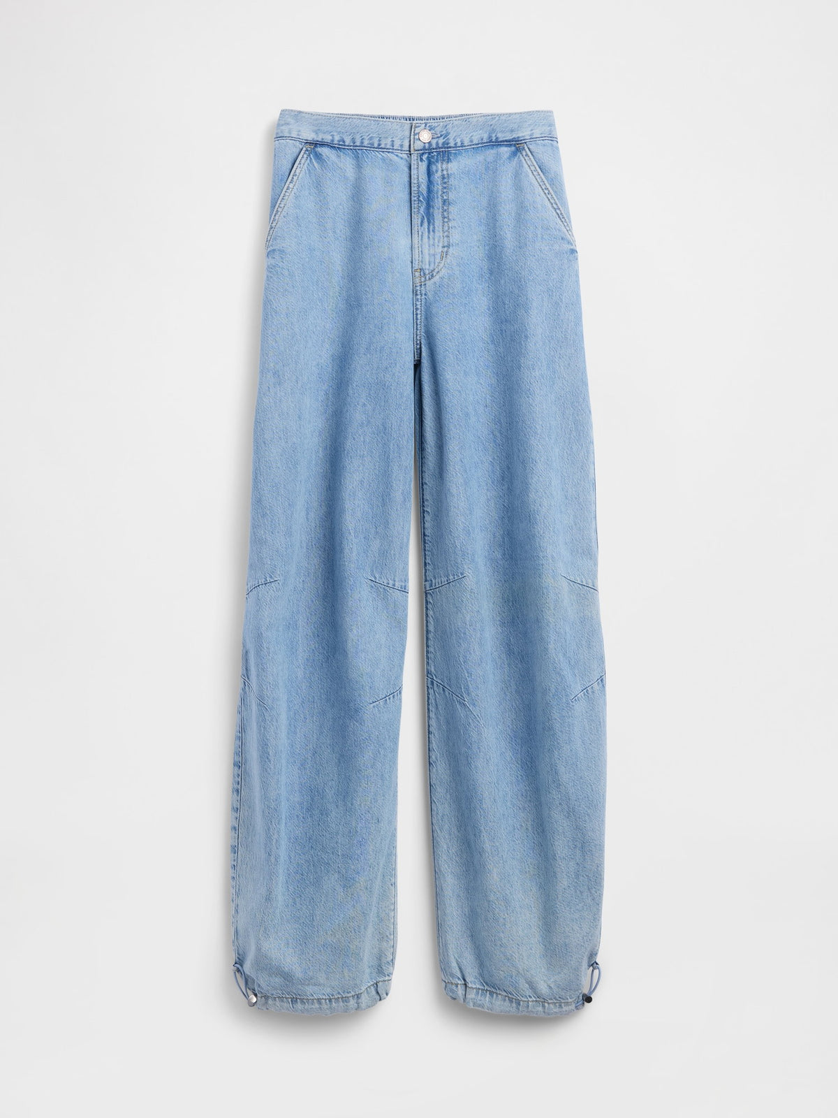Açık Mavi Mid Rise Ultrasoft Horseshoe Jean Pantolon