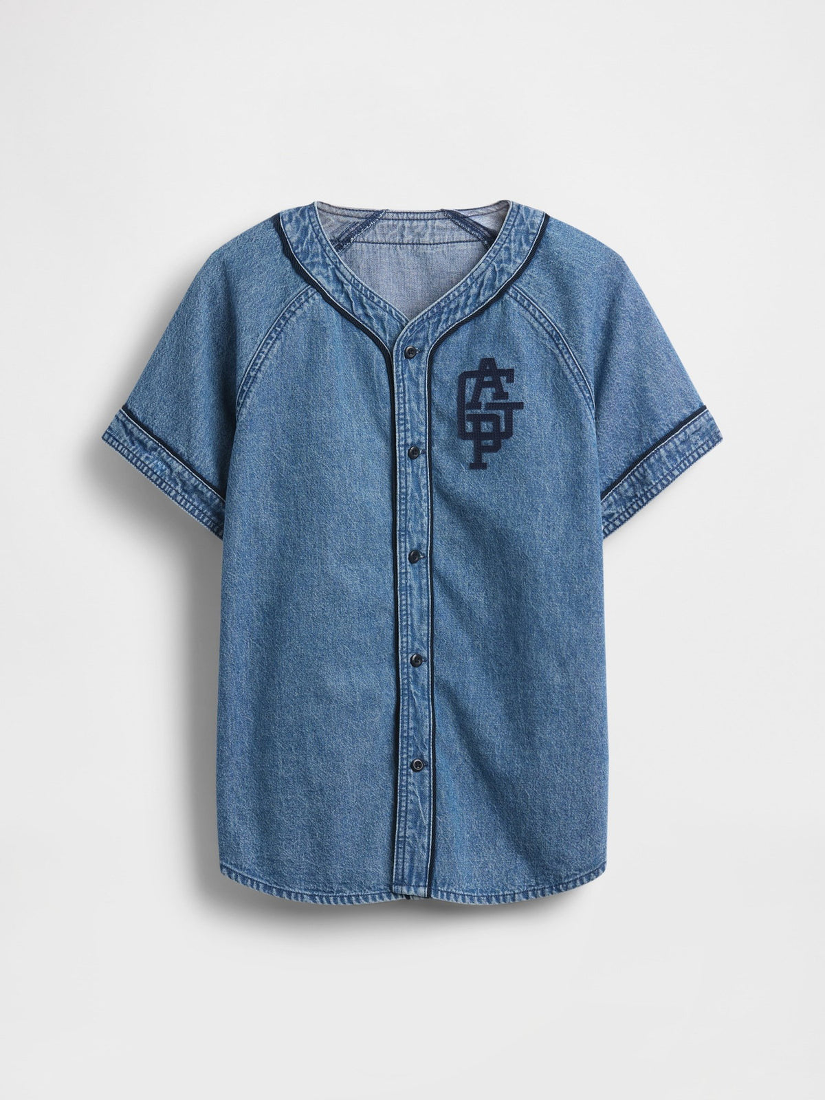 Mavi Kids Denim Varsity Jersey