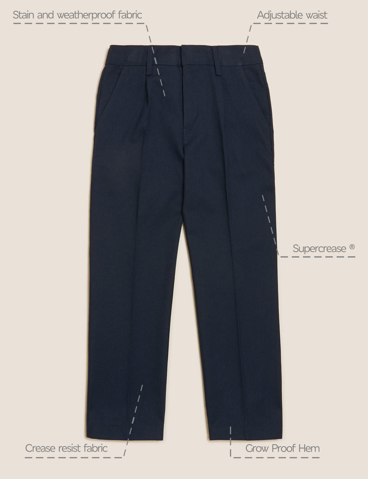 Regular Fit Okul Pantolonu (2-16 Yaş)