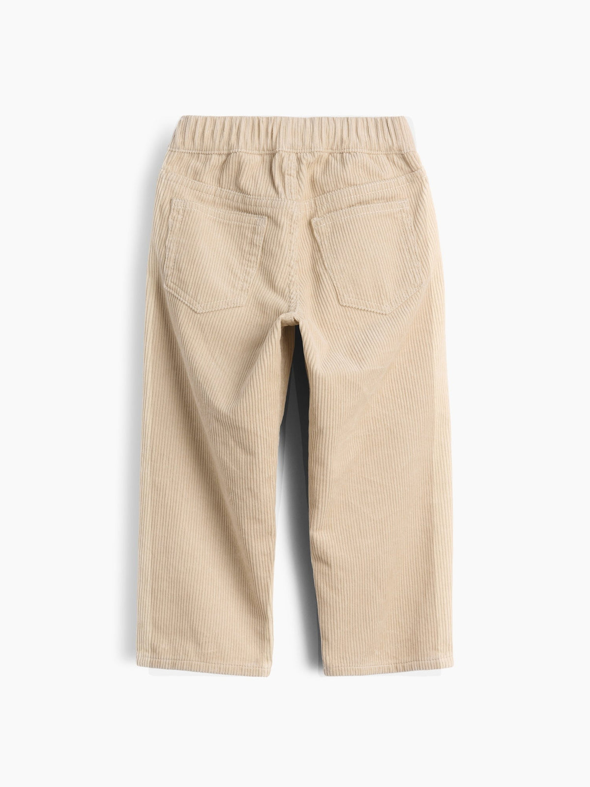Bej Kadife Pull-on Baggy Pantolon