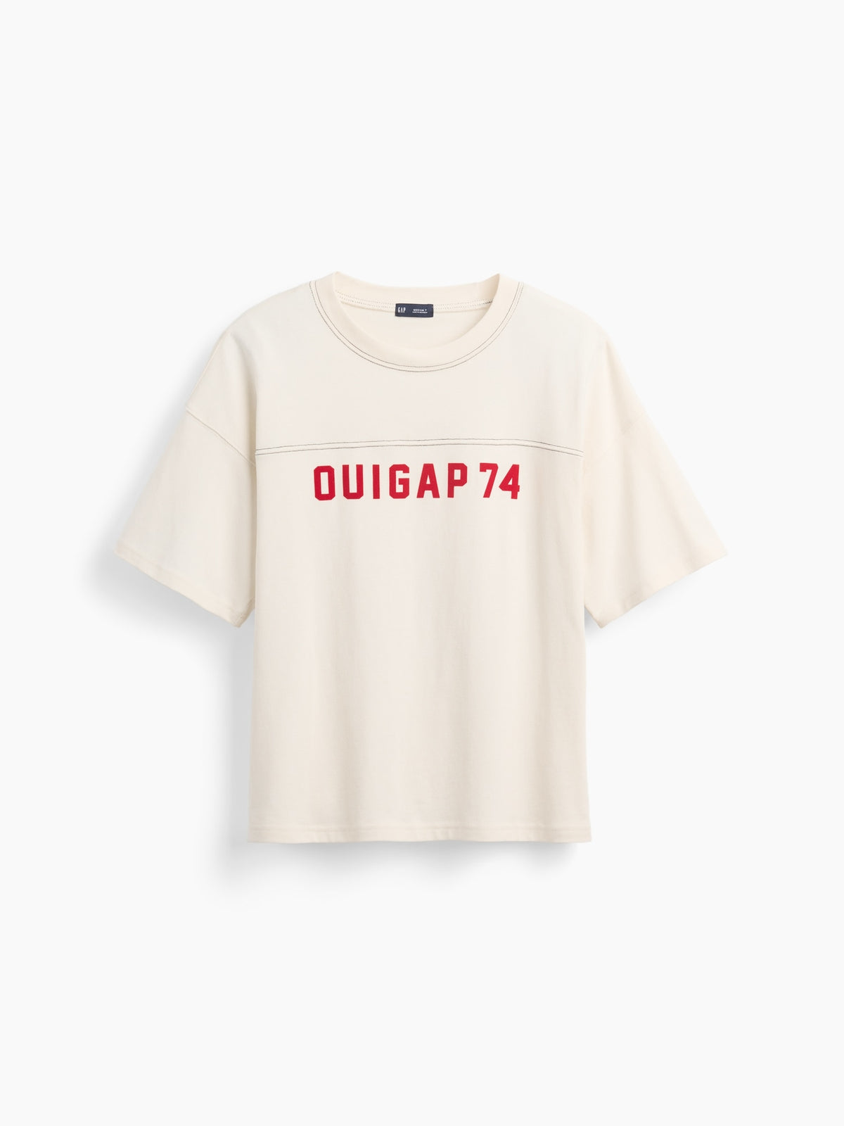 Krem Ouigap Heavyweight Crop Logo T-shirt