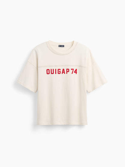Krem Ouigap Heavyweight Crop Logo T-shirt