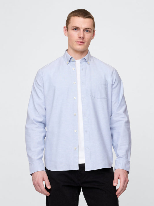 Açık Mavi Standart Fit Oxford Gömlek