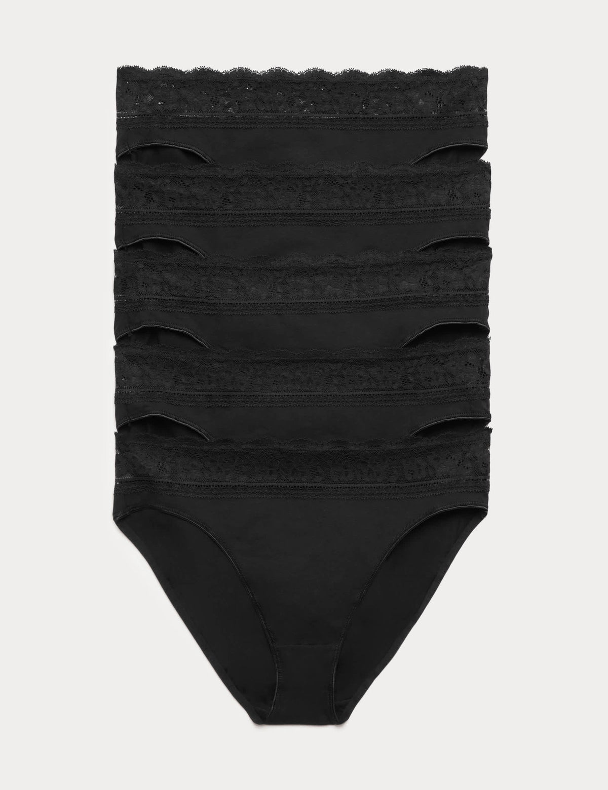 Dantel Detaylı High Leg Külot Seti