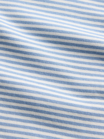 Açık Mavi Modern Bisiklet Yaka T-shirt