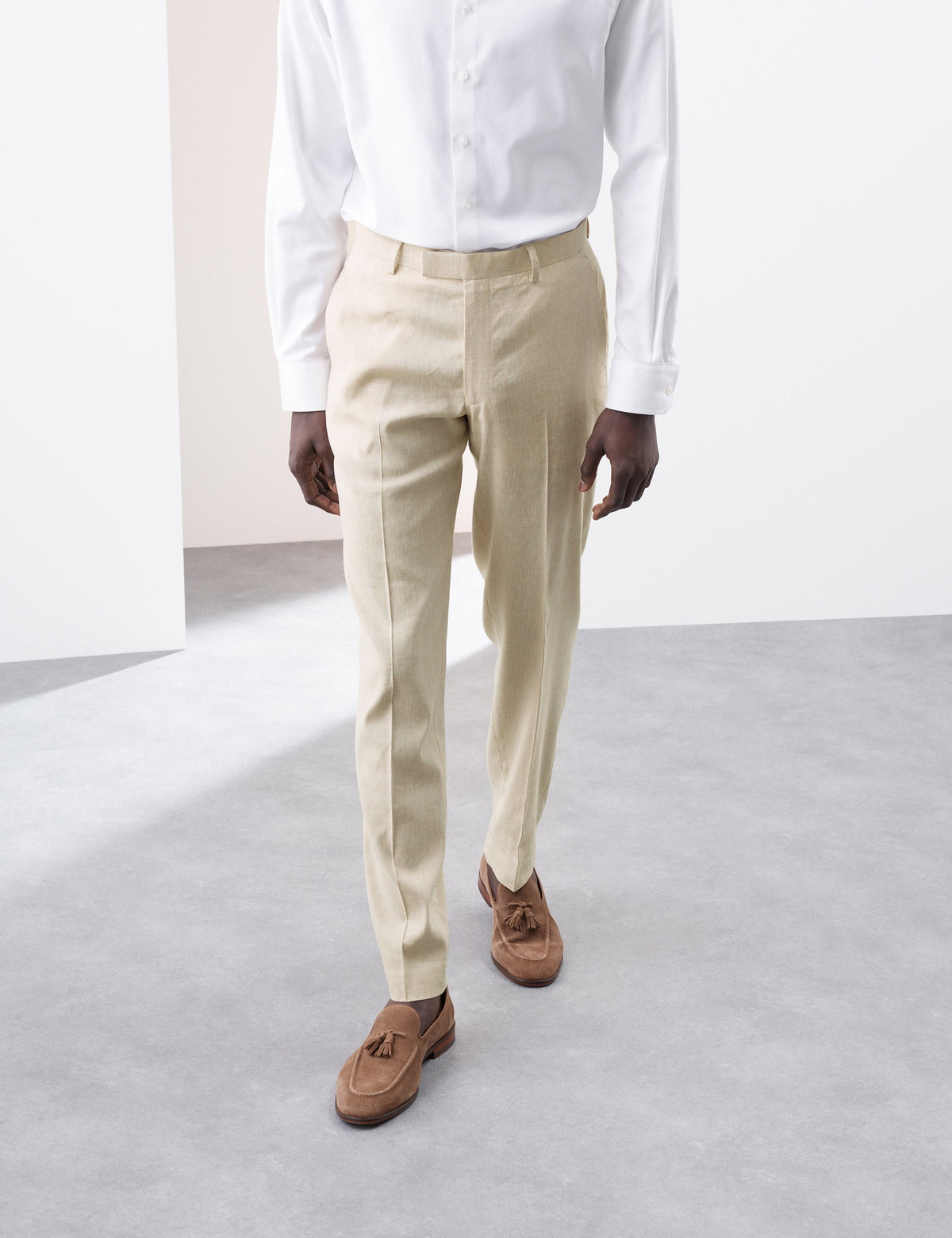 Keten Karışımlı Tailored Fit Takım Pantolonu