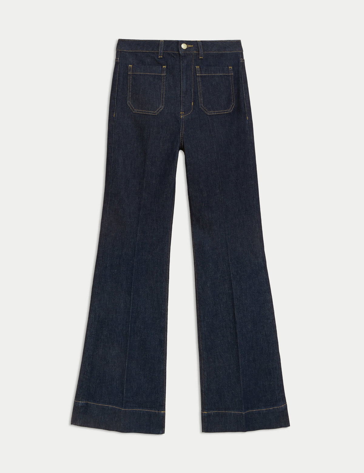 Yüksek Bel Flared Fit Jean Pantolon