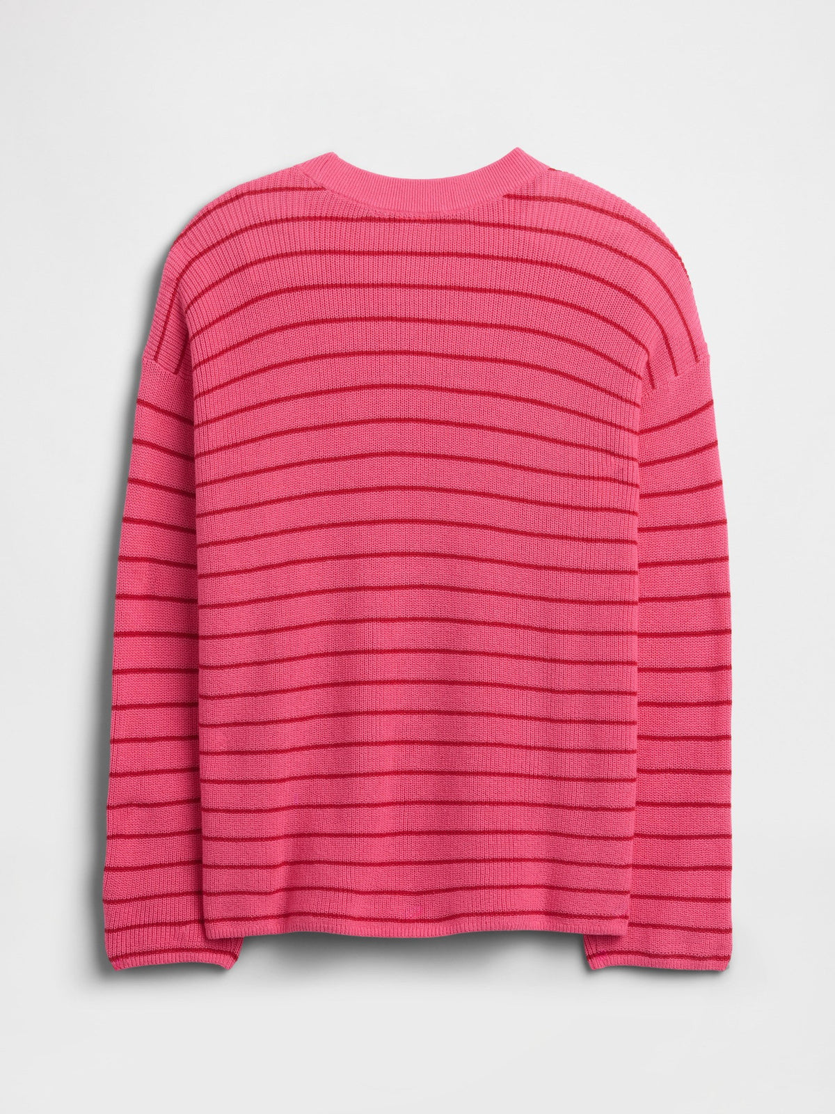 Pembe Çocuklar Oversized Çizgili Shaker Örgü Kazak