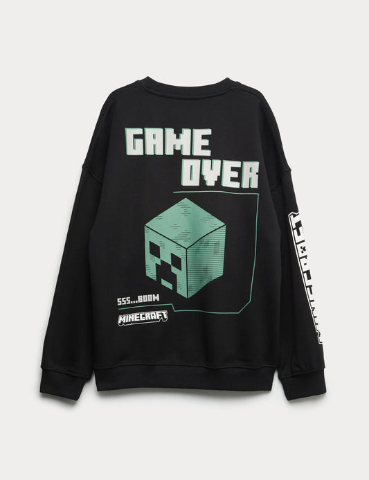 Minecraft Desenli Sweatshirt
